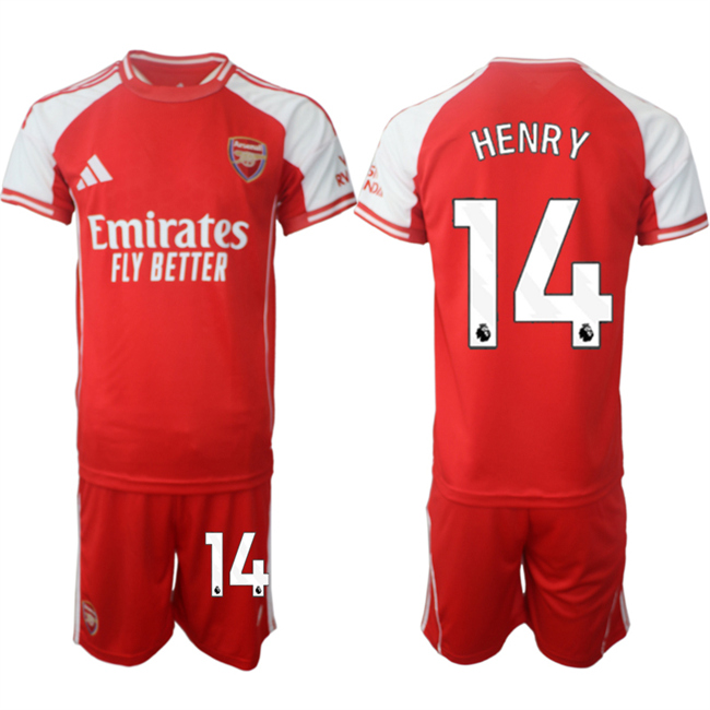 Men's Arsenal F.C #14 Reiss Nelson Red 2025 Home Soccer Jersey Suit